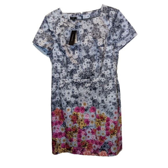 TALBOTS Petites Dress Ombre Floral Print Sheath Size 14P - Picture 1 of 10